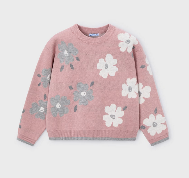 Mayoral mayoral blush floral sweater