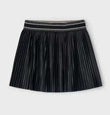 Mayoral mayoral pleated black shimmer skirt