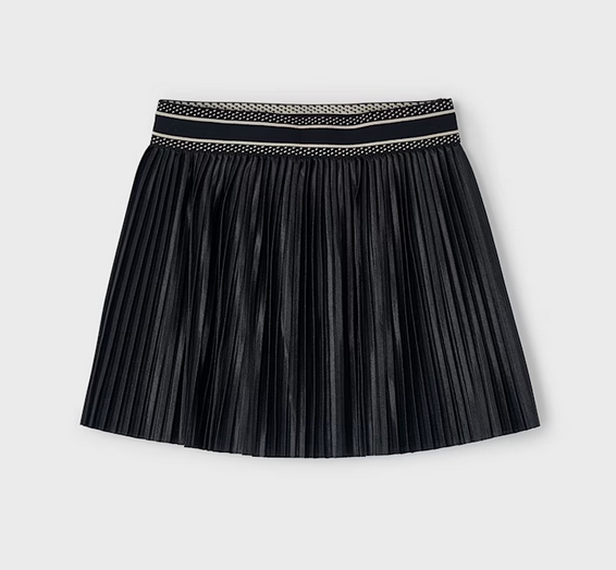 Mayoral mayoral pleated shimmer navy skirt