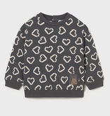 Mayoral mayoral charcoal hearts sweatshirt