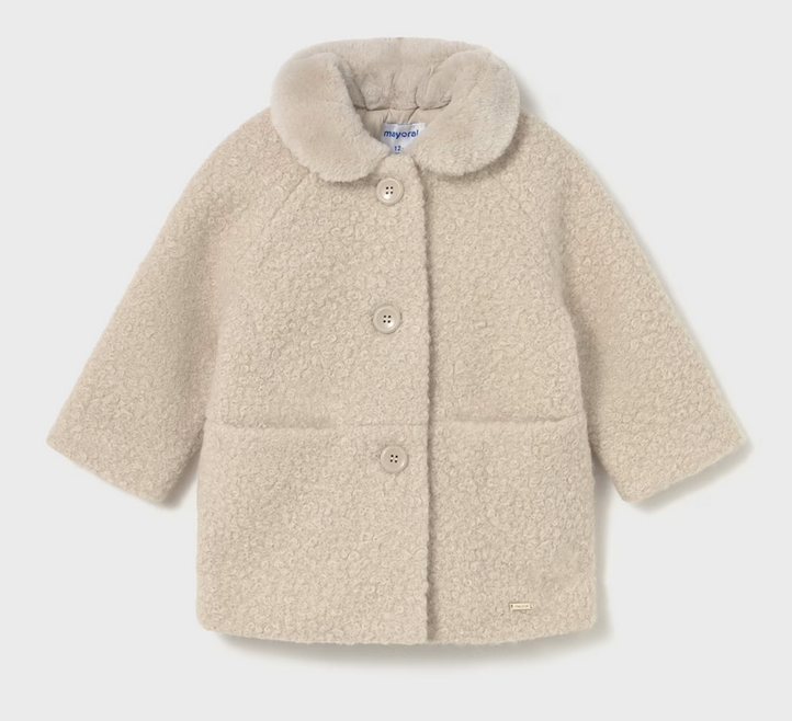 Mayoral mayoral vegan shearling coat