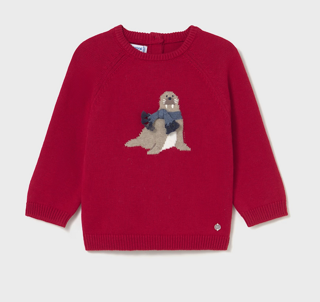 Mayoral mayoral red walrus sweater