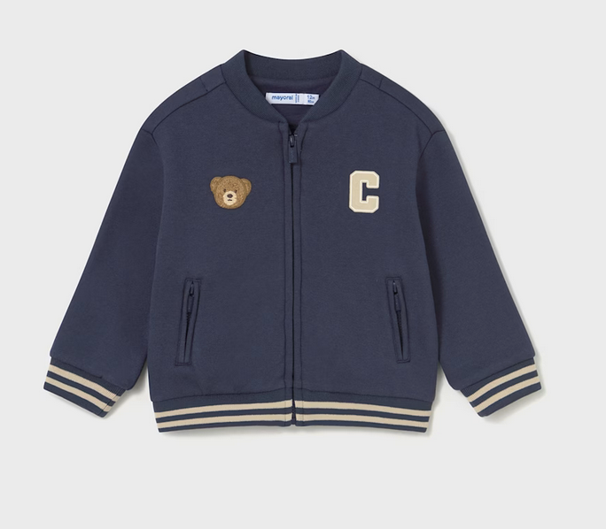Mayoral mayoral teddy varsity jacket