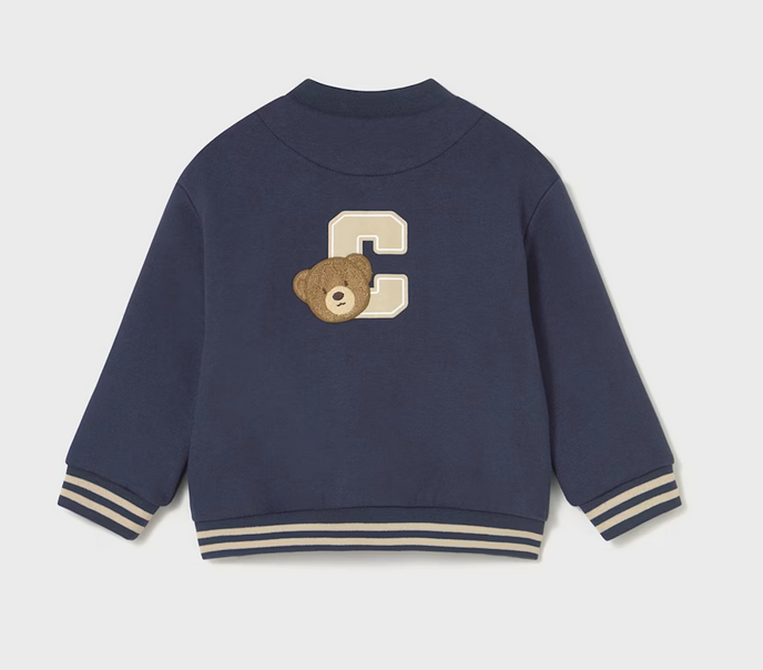 Mayoral mayoral teddy varsity jacket