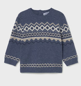 Mayoral mayoral blue fair isle sweater