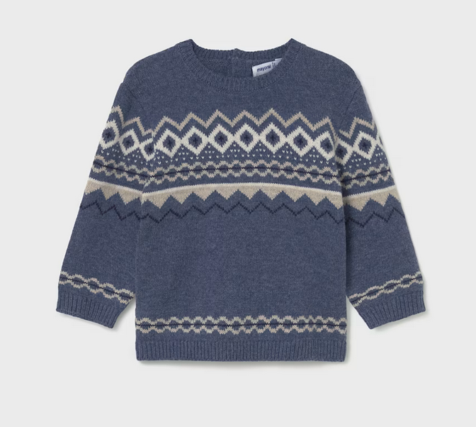Mayoral mayoral blue fair isle sweater
