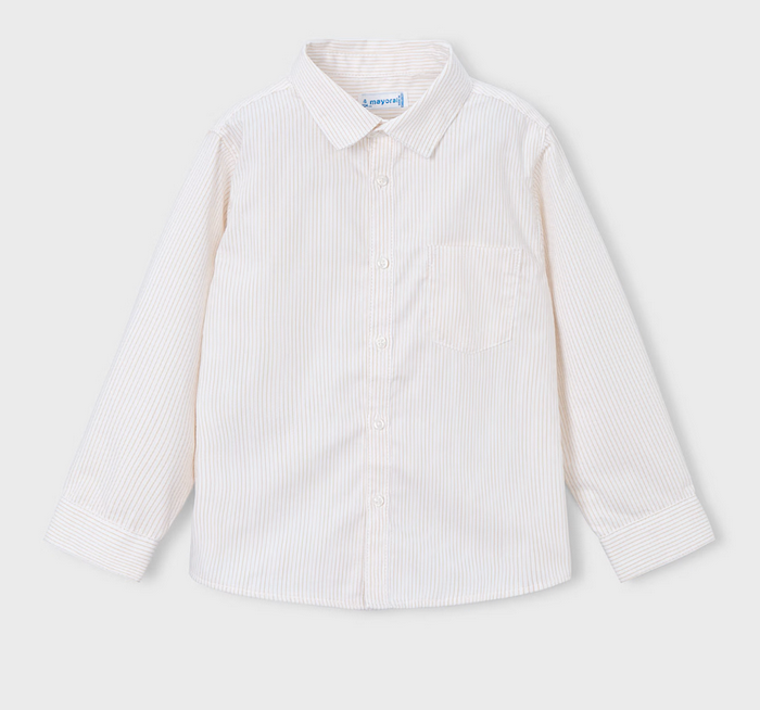 Mayoral mayoral latte striped buttondown