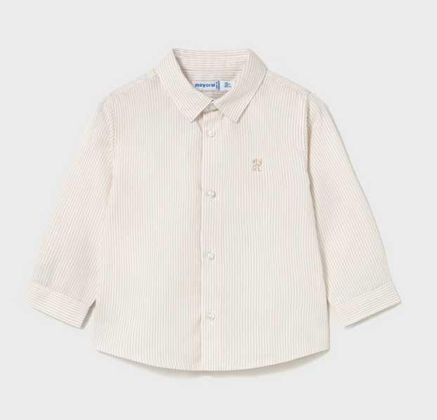 Mayoral mayoral latte striped buttondown
