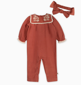 viverano organic sienna romper & headband