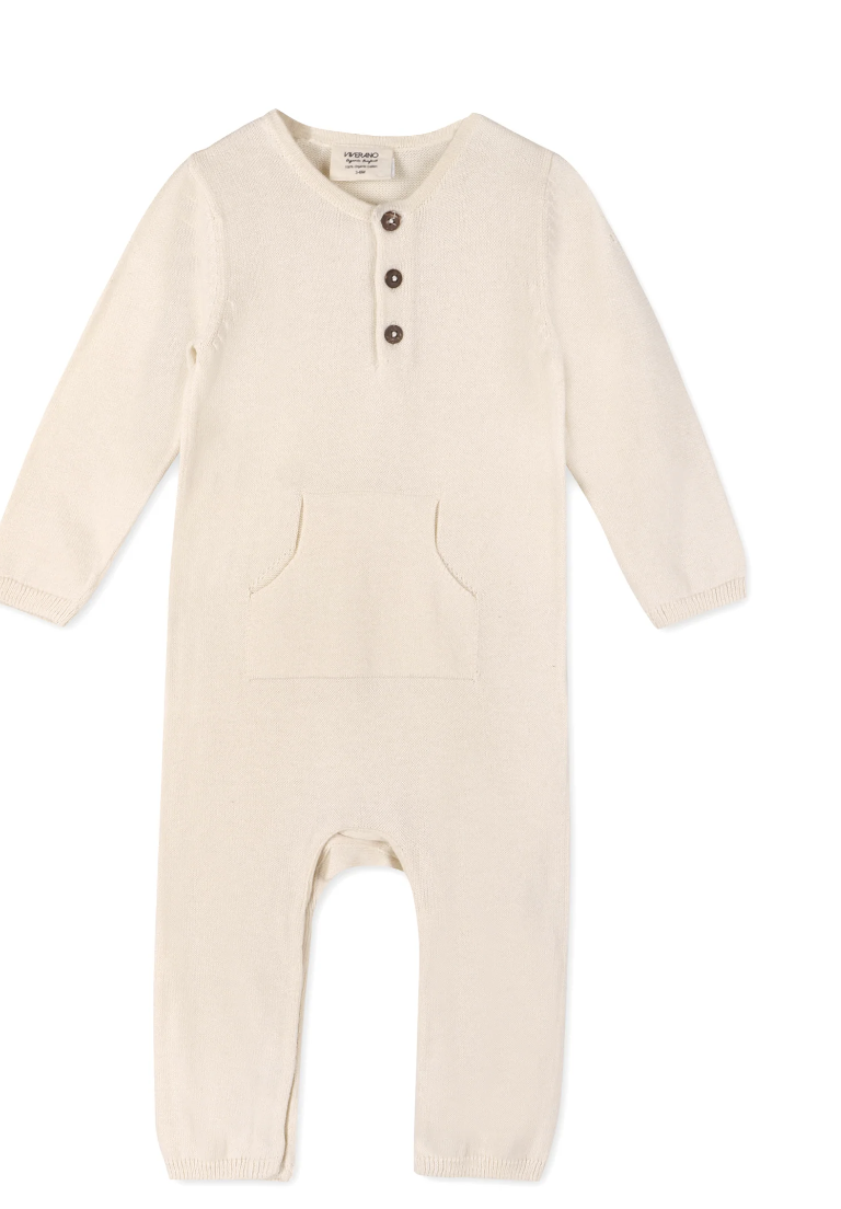 viverano organic cream kangaroo romper