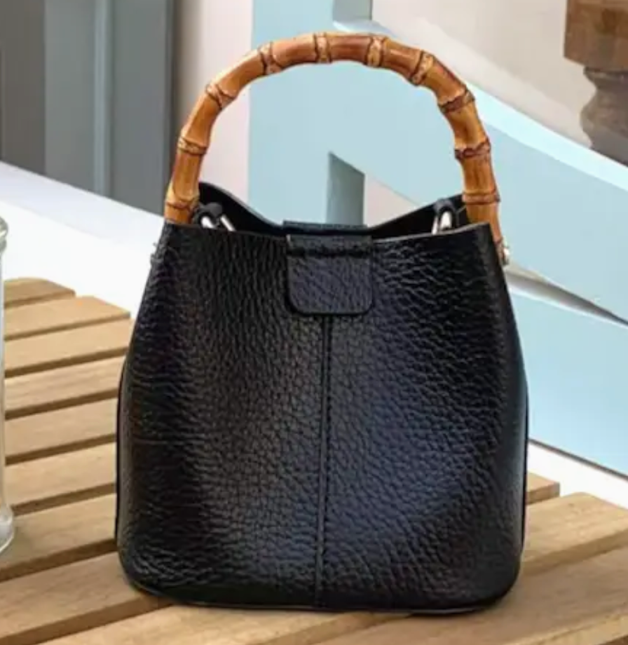pretty persuasions bamboo handle crossbody
