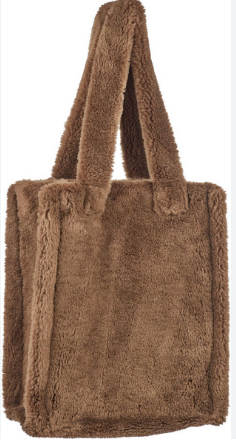 natures collection natural lambswool teddy brown shopper