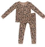 kyte baby kyte baby printed pajama set latte leopard