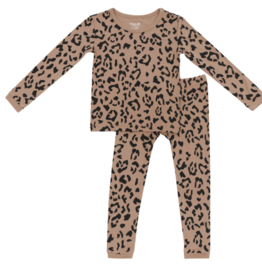 kyte baby kyte baby printed pajama set latte leopard