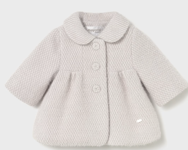Mayoral mayoral fuzzy pearl coat