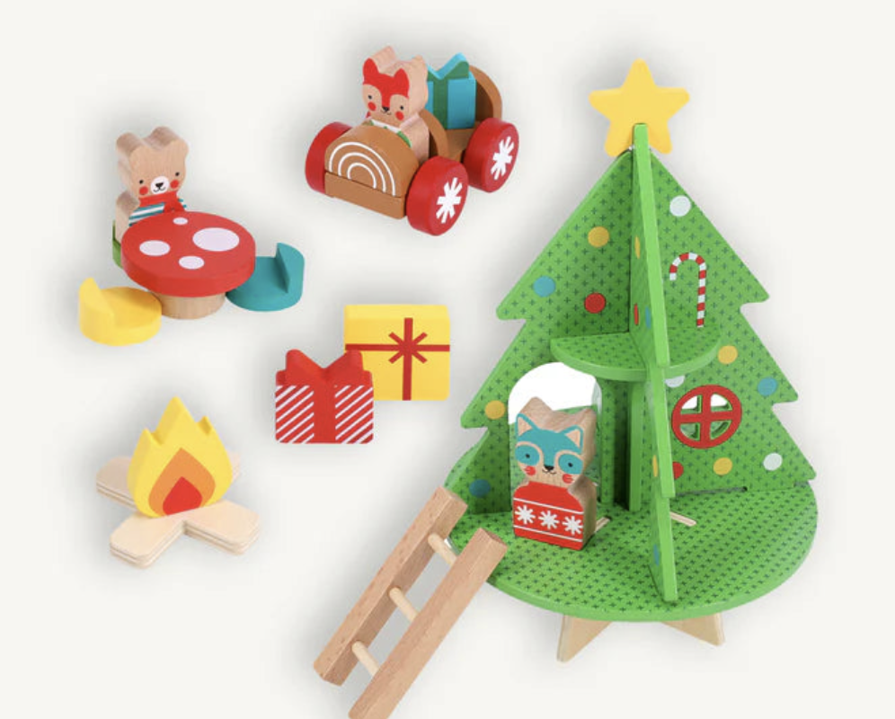 Petit Collage xmas tree wooden play set