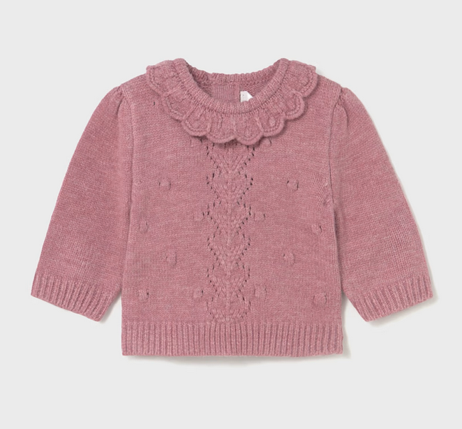 Mayoral mayoral blush collared sweater