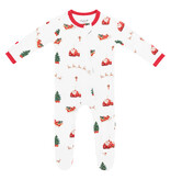 kyte baby kyte baby printed footie santa sleigh