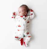 kyte baby kyte baby printed footie santa sleigh