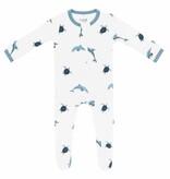 kyte baby kyte baby printed footie horse, hibiscus, dolphin, humpback, fishing, blush butterfly