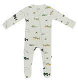 kyte baby kyte baby printed footie horse, hibiscus, dolphin, humpback, fishing, blush butterfly