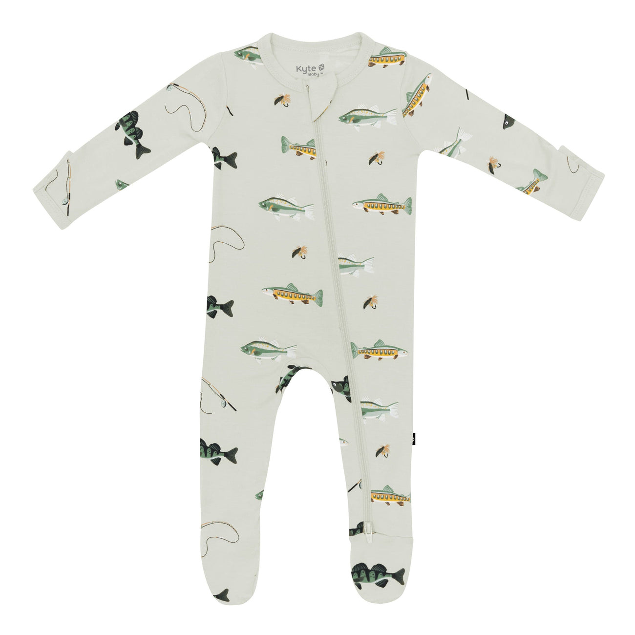 kyte baby kyte baby printed footie horse, hibiscus, dolphin, humpback, fishing, blush butterfly