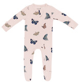 kyte baby kyte baby printed footie horse, hibiscus, dolphin, humpback, fishing, blush butterfly