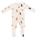 kyte baby kyte baby printed footie bee mine, love bug, bow, teddy bear, fluffy dog
