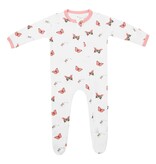 kyte baby kyte baby printed footie vintage boats, butterfly, lemons