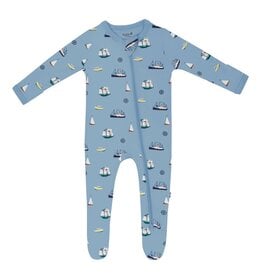 kyte baby kyte baby printed footie vintage boats, butterfly, lemons