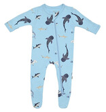 kyte baby kyte baby printed footie giraffe, jurassic, stream shark, moo