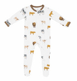 kyte baby kyte baby printed footie giraffe, jurassic, stream shark, moo