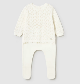 mayoral newborn mayoral ivory knit set