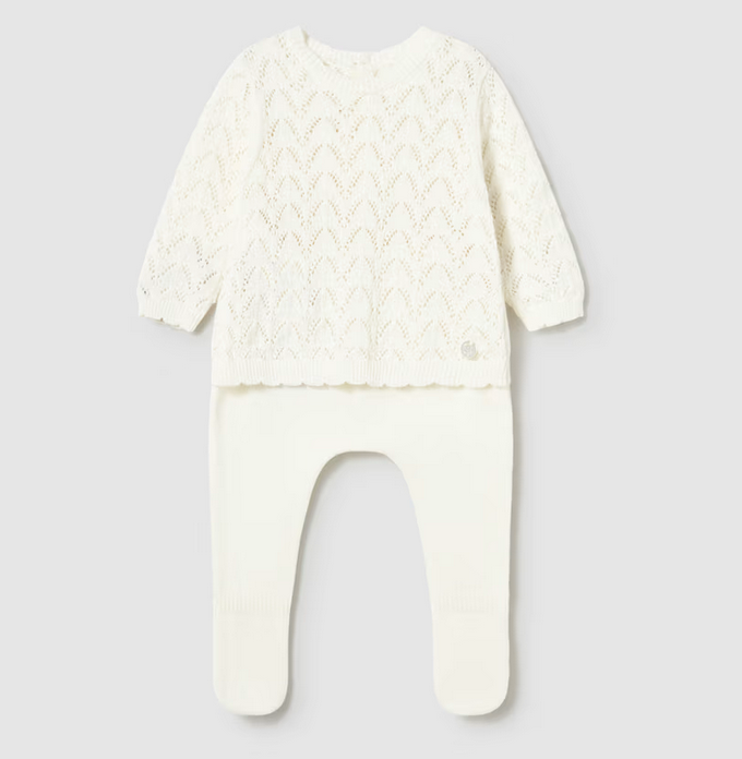 mayoral newborn mayoral ivory knit set