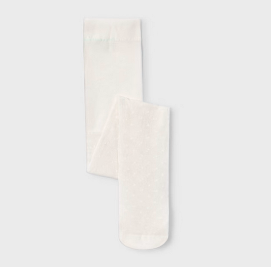 Mayoral mayoral ecru dot tights