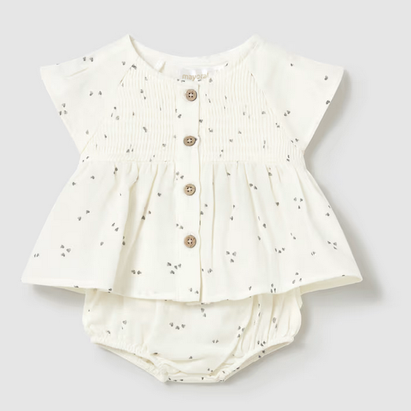mayoral newborn mayoral stone hearts blouse set