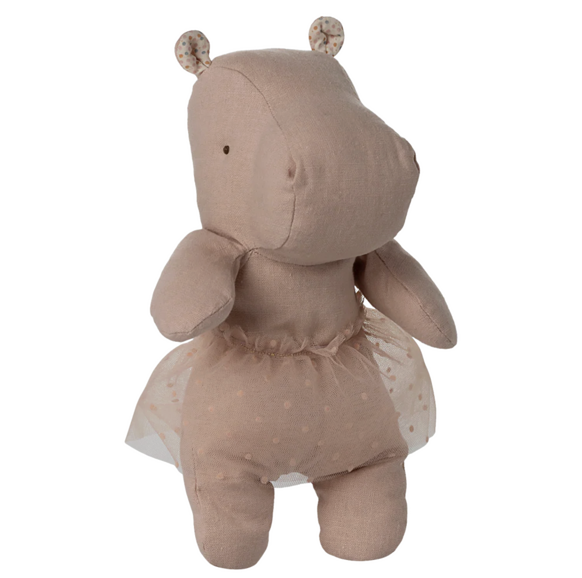 Maileg maileg safari hippo w/ skirt, soft rose