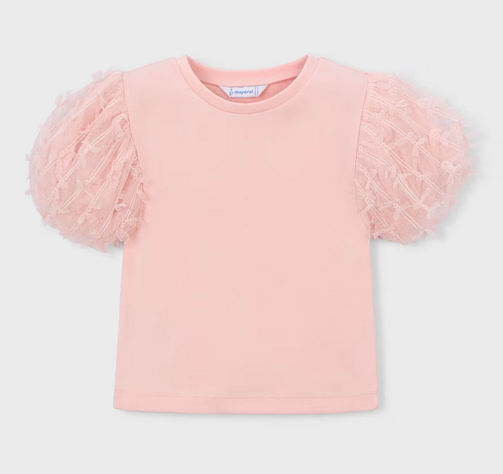 Mayoral mayoral tulle sleeve tee