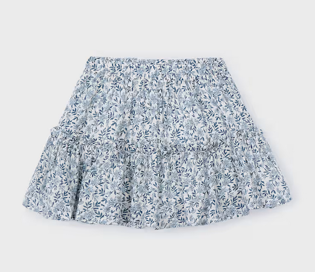 Mayoral mayoral blue floral skirt