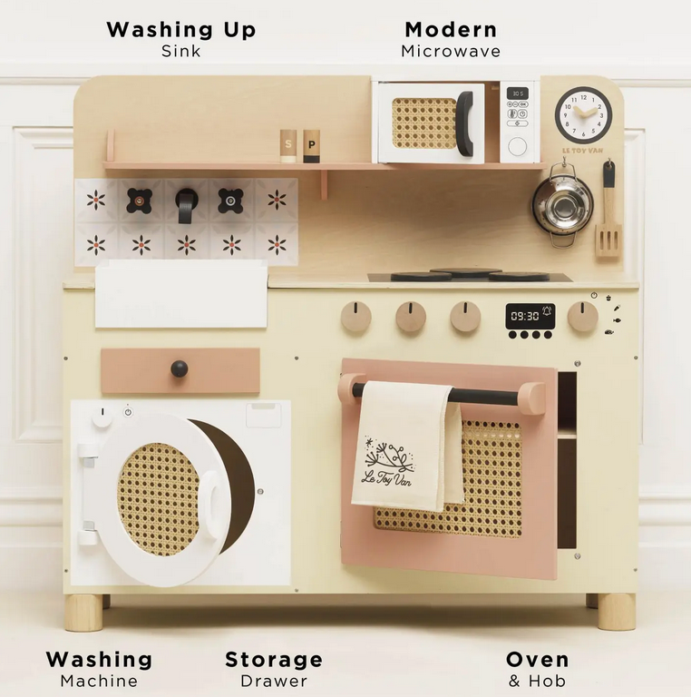 le toy van family size wooden play kitchen