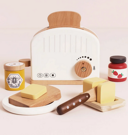 le toy van wooden toaster + breakfast set