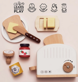 le toy van wooden toaster + breakfast set