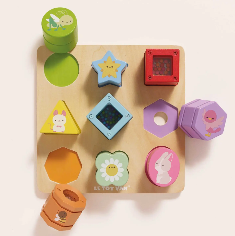 le toy van rainbow sensory shape sorter