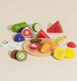 le toy van wooden cutting board + produce