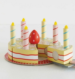 le toy van wooden birthday cake + candles
