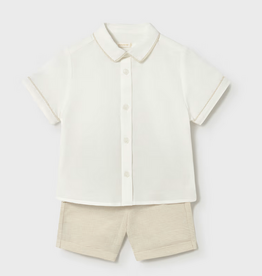 Mayoral mayoral oat linen shorts set