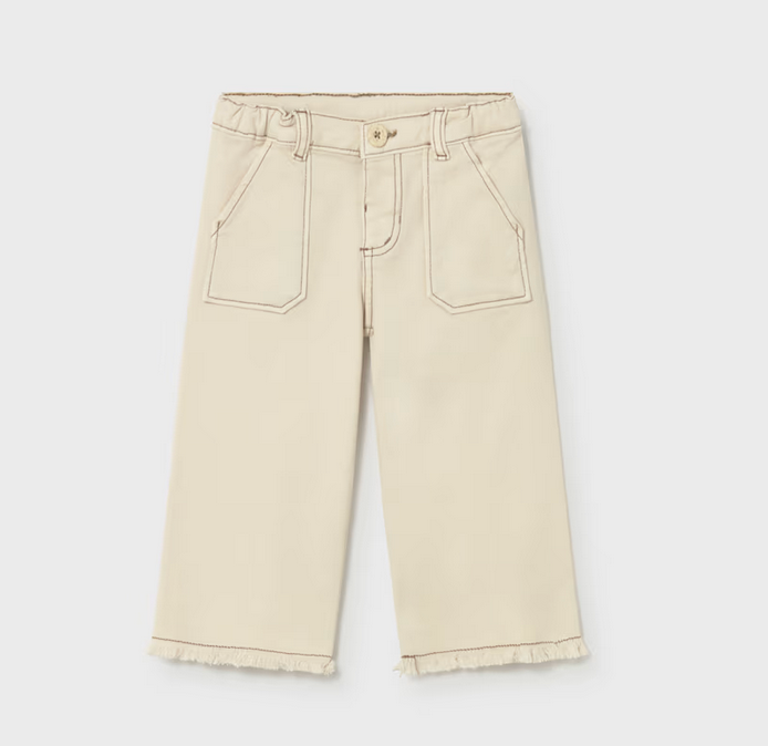 Mayoral mayoral wide leg chickpea pants