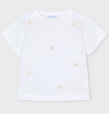Mayoral mayoral white floral tee