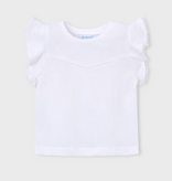 Mayoral mayoral tee w/ lace trim