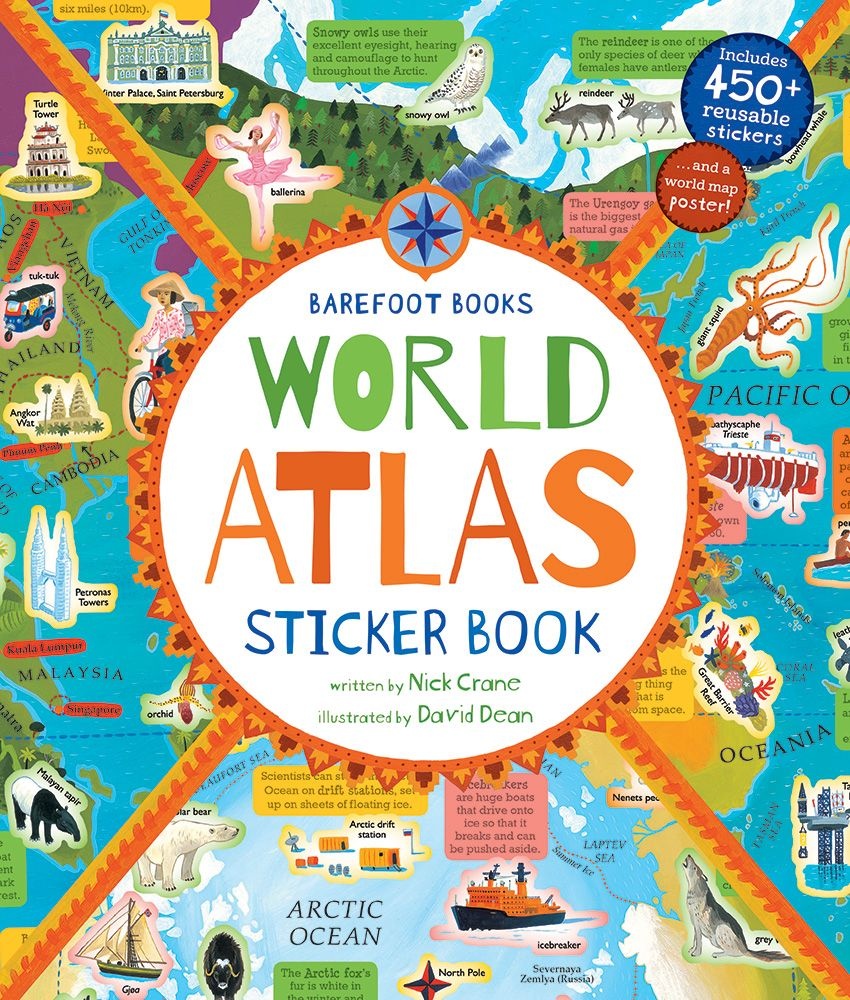 barefoot books World Atlas - sticker book